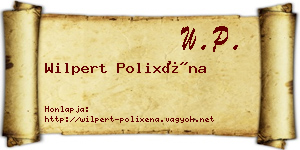 Wilpert Polixéna névjegykártya